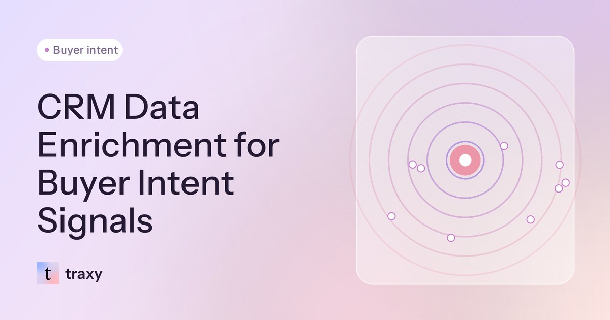 CRM Data Enrichment for Buyer Intent Signals: A Step-by-Step Integration Guide (2026) — traxy blog