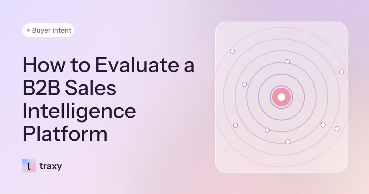 How to Evaluate a B2B Sales Intelligence Platform for Your Team (2026) — traxy blog